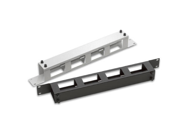 Ager Kabelføringspanel 1U grå 19" avtakbart frontdeksel 482x75x44mm 