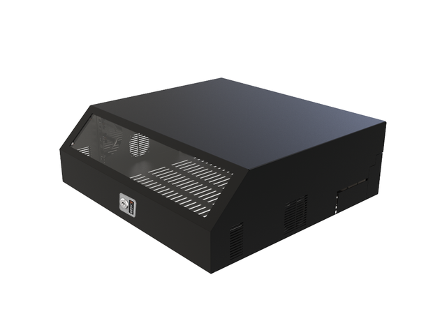 Ager Veggskap 7U (3+4U) 500x450x165mm Slimline ,50kg, Sort 