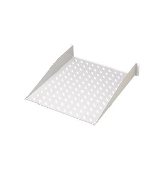 Hylle 19" frontmontert 37cm dybde, 2U max 25 kg