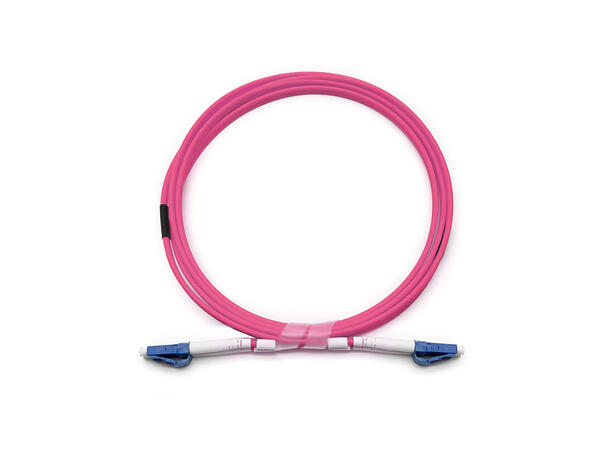 Jotec Patch Fiber OM4 LC-LC Duplex 25m Halogenfri, Magenta 