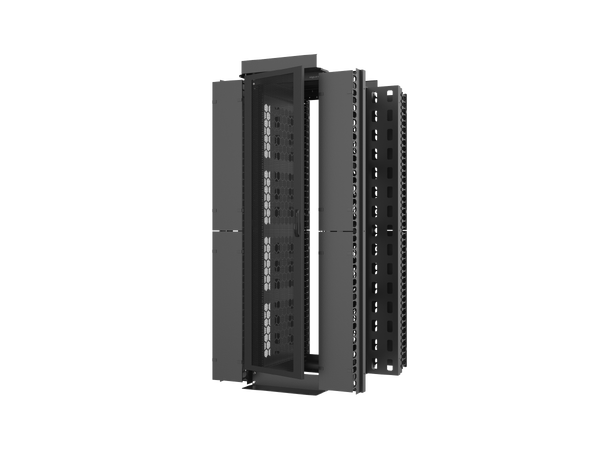Ager 45U åpen ramme 530x870x2155mm sort 4 punkt, Flatpakket 