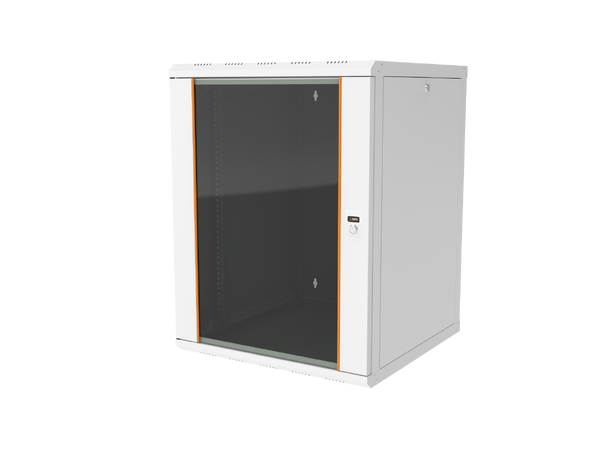 Ager Veggskap 19" 12U 600x450x607mm Agena, maks 80kg, Grå 