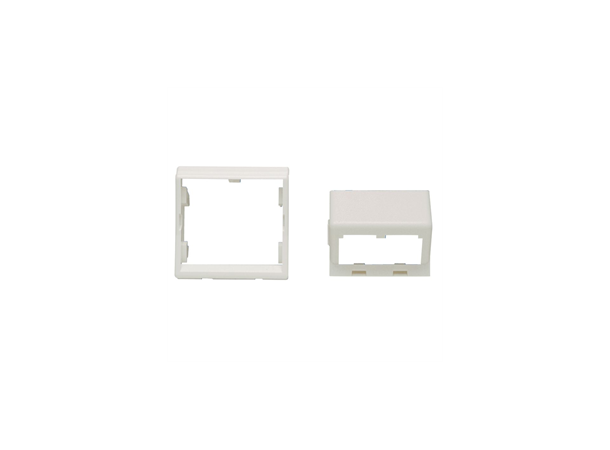 Panduit uttak Innfelt  skrå u/lokk for 2 Mini-Com moduler 45x45mm