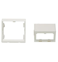 Panduit uttak Innfelt  skrå u/lokk for 2 Mini-Com moduler 45x45mm