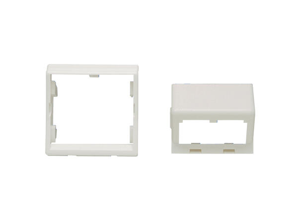 Panduit uttak Innfelt  skrå u/lokk for 2 Mini-Com moduler 45x45mm 