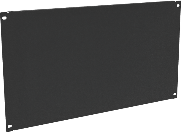 Blindpanel 6U 19" Ager, metall sort 
