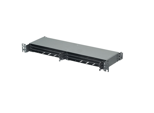 HD Flex 1U fiberpanel for 6x12-port,sort Panduit for inntil 144 fiber 