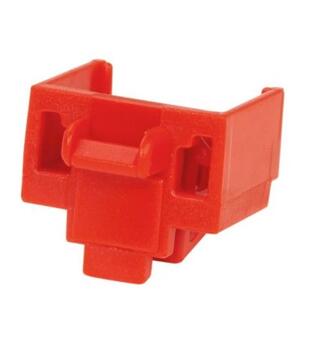 Lås for RJ45 Kontakter,pk a.10stk+nøkkel Rød