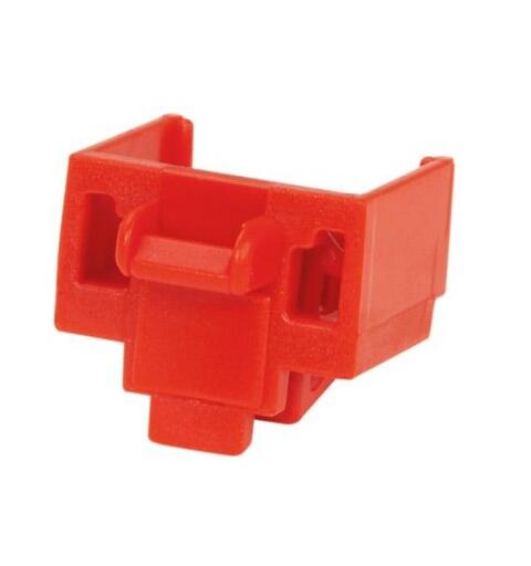 Lås for RJ45 Kontakter,pk a.10stk+nøkkel Rød