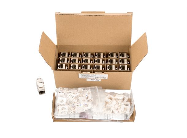 Keystone Kat 6a verktøyfri skj. 10gig Bulk 24stk