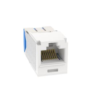 Mini-Com RJ45 modul kat6a 10 Gig UTP Panduit, Hvit