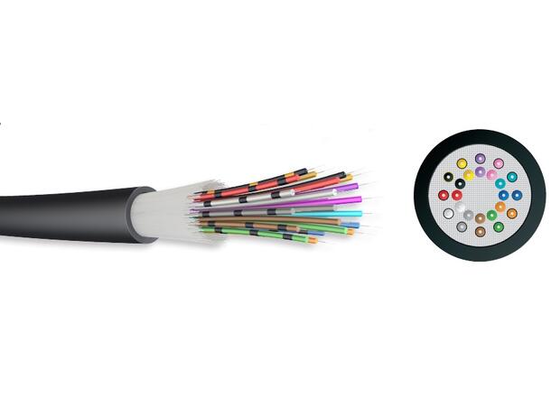Fiberkabel G8 OS2, Tight Buffered LSZH, B2ca, UV res, Black 