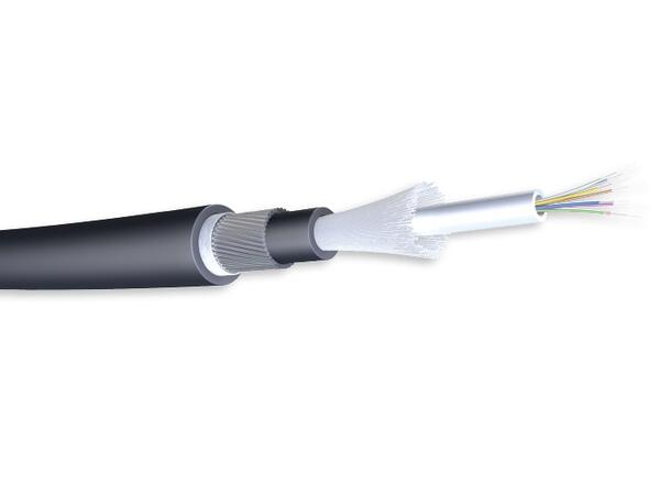 Fiberkabel SureLight OS2 G24 Armert (SWA), UV-res, FR-LSZH, Sort 