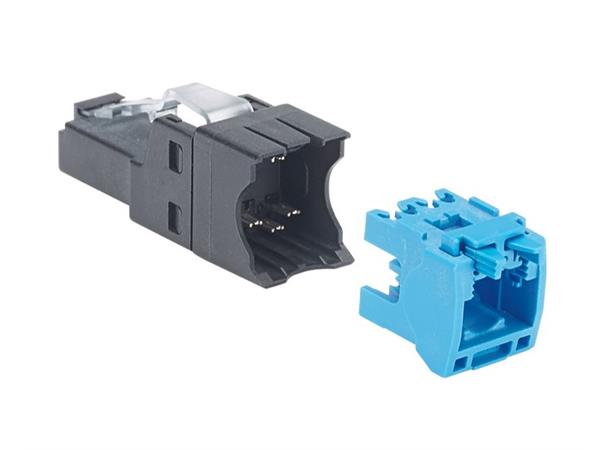 RJ45 han, Kat 6A, Feltterminerbar U/UTP Panduit T586B 